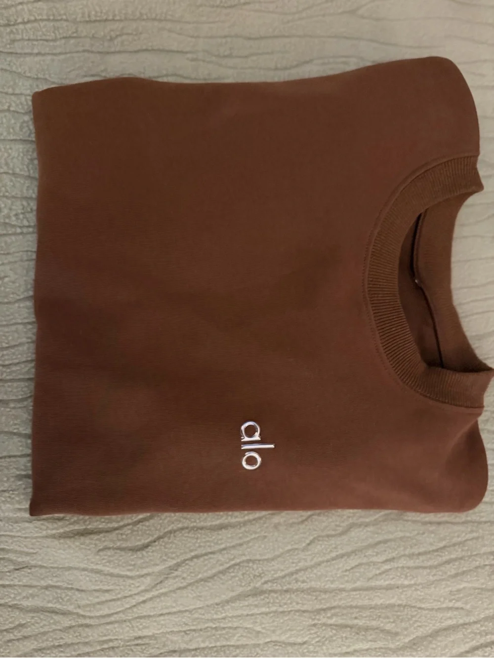 ALO Yoga  Chocolate Brown Crewneck Sweatshirt